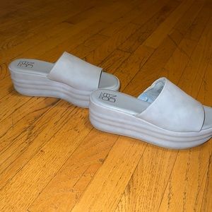 Light blue platform sandals, size 7; brand: no boundaries